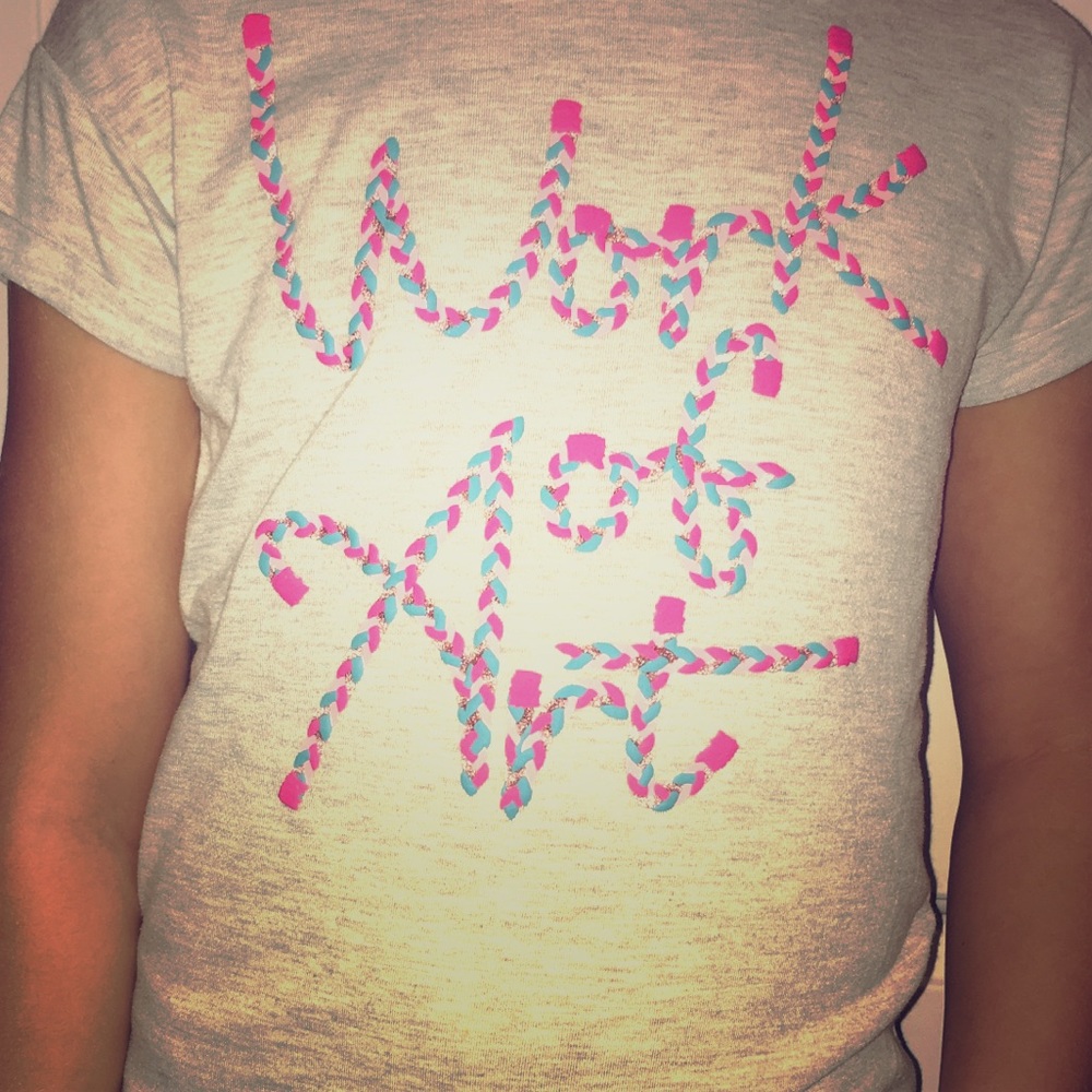A colorful work of art tee shirt.
